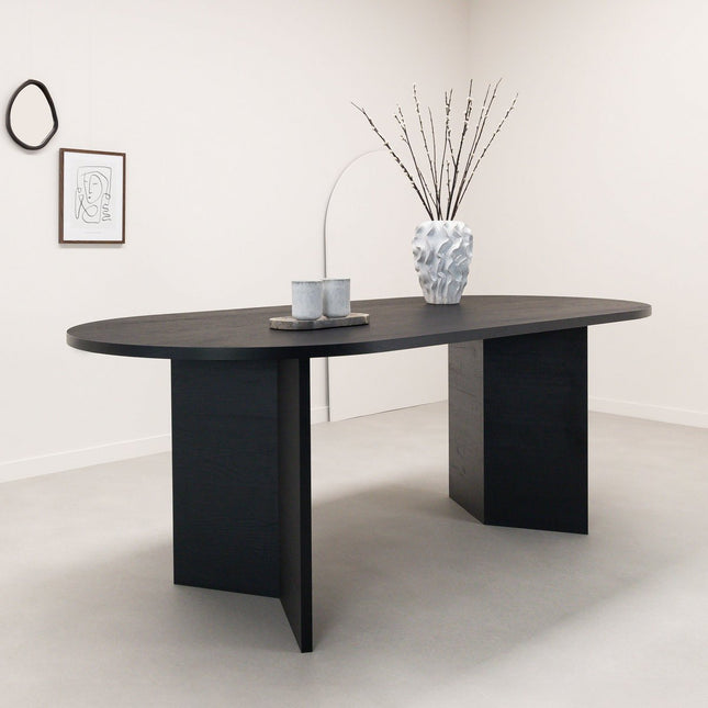 Dining table Nina 200 x 90cm, color black oak