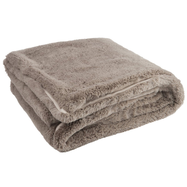 J-Line Plaid Cutie - Fleece Blanket - Polyester - 180x130 cm - Mouse gray