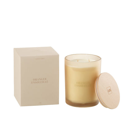 J-Line Scented Candle Essential Accords Sunny Orange Tree-52H
