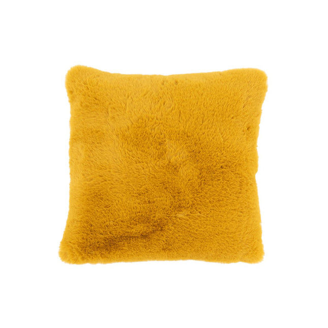 J-Line Cutie Decorative cushion – Polyester – 45x45 cm – Ocher