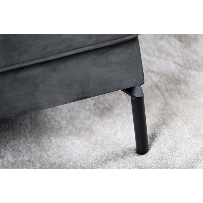 3 seater sofa CL left, Fashion Velvet fabric, F411 dark gray
