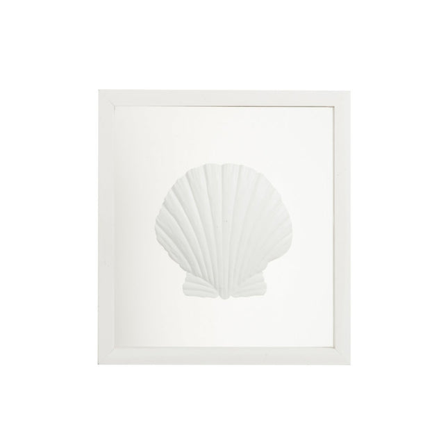 J-Line Frame Shell Wood/Glass White
