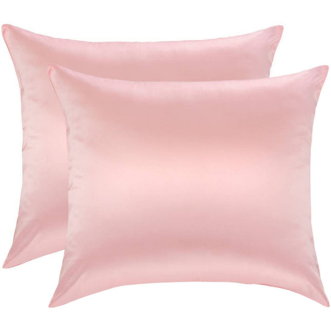 Value set 2x 100% Silk pillowcase Pink Hotel closure - 19MM