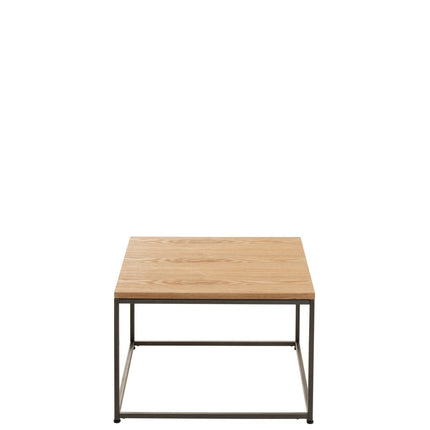 J-Line side table Square - wood/metal - natural - large