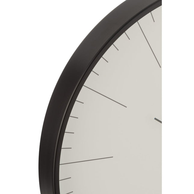 J-Line Gerbert klok - metaal - zwart - Ø 40 cm
