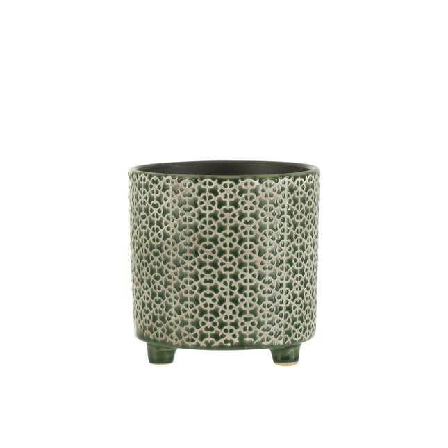 J-Line Flower Pot Flower - Ceramic - green - L - Ø 16.5 cm