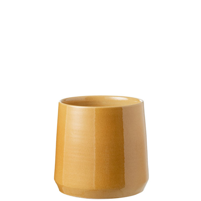 J-Line flower pot Round - ceramic - ocher - large - Ø 26.00 cm