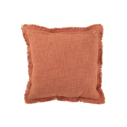 J-Line Cushion Fringes - cotton - terracotta