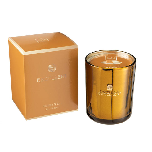J-Line scented candle Excellent - glass - ocher - M - 80U
