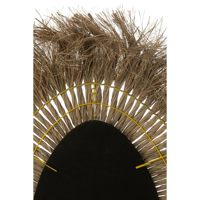 J-Line mirror Oval Braided - grass - natural - home accessories