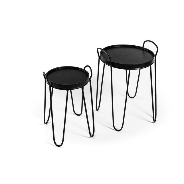 Coffee table, set of 2, A340 black