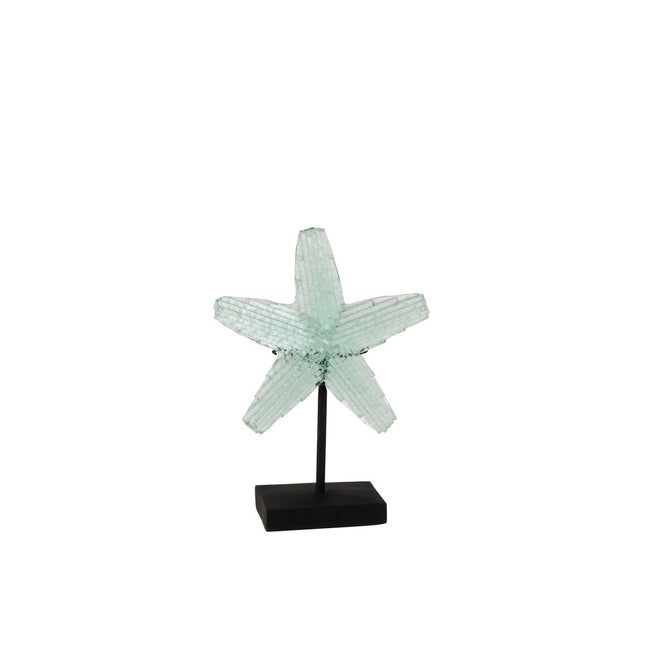 J-Line Starfish On Foot Recycled Glass Transparent Small
