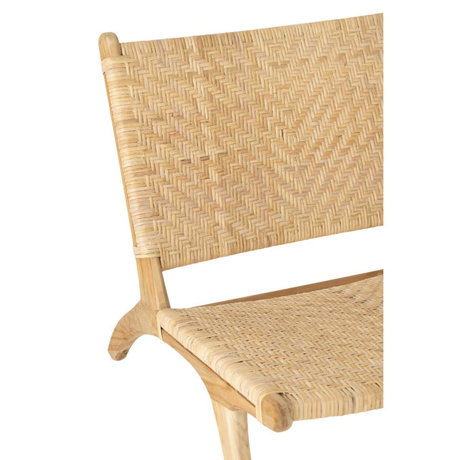 J-Line Seat Fixed Woven Rattan Natural