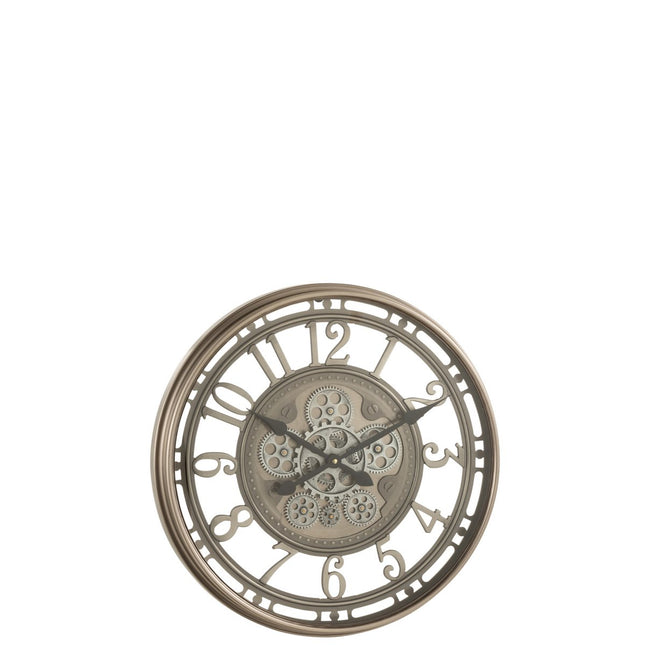 J-Line Radars Arabic Numerals clock - metal/glass - bronze - Ø 53 cm