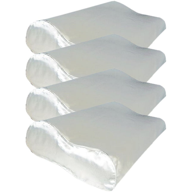 Value set 4x 100% Silk pillowcase Ergonomic White Ergonomic with Silver Ions - 22MM