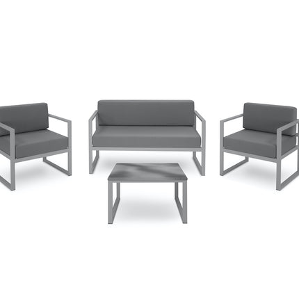 Furniture Set, Nicea, 4 Seats - Gray