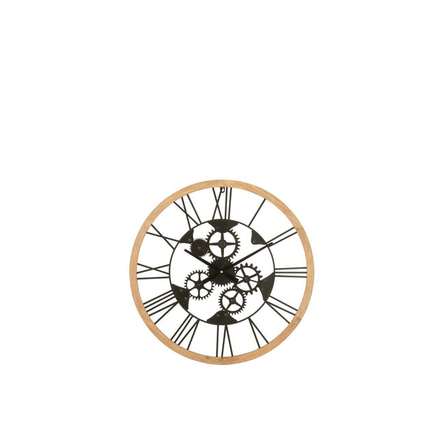 J-Line Roman Numerals clock - metal - black - S - Ø 4.50 cm