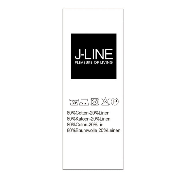 J-Line Plaid - polyester - lichtgrijs - 150 x 0.50 cm