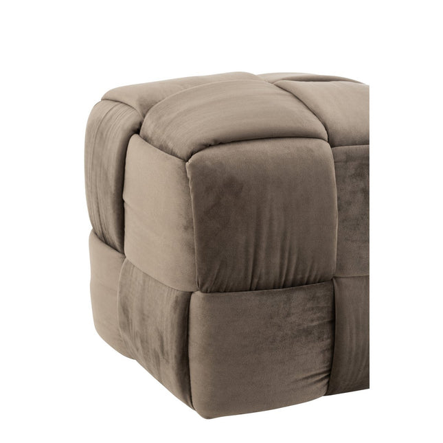 J-Line Pouf 1-Seater Textile/Wood Dark Gray