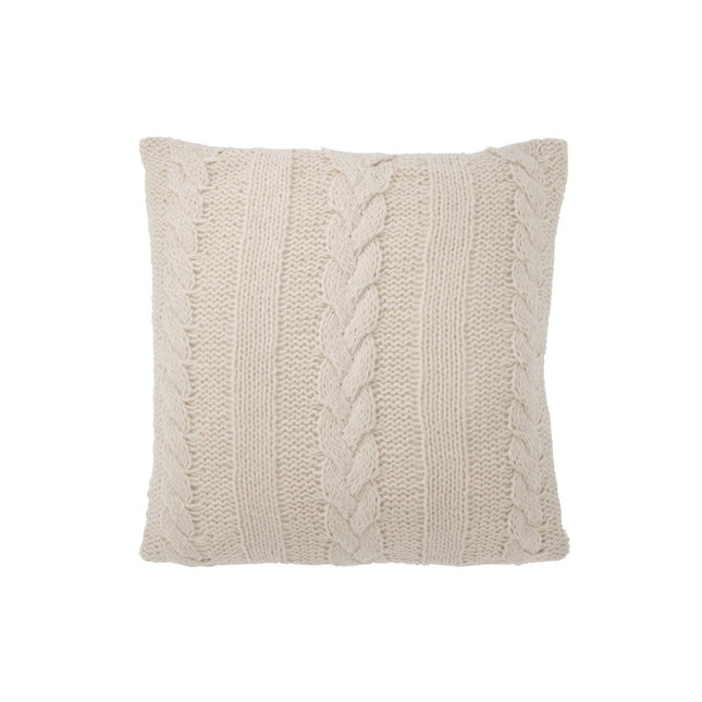 J-Line Cushion Twist -polyester - beige
