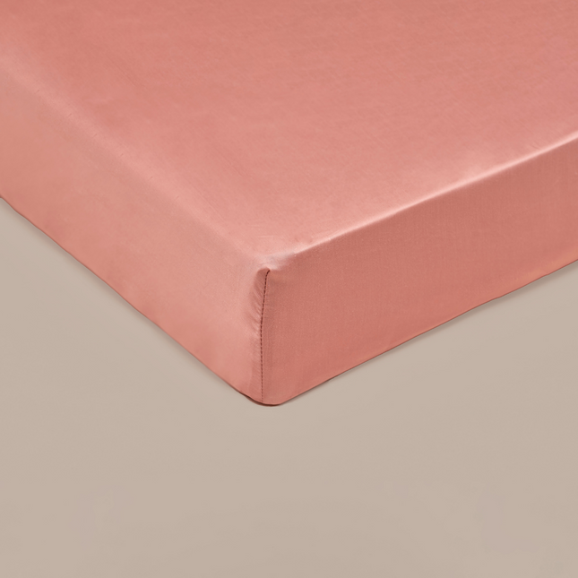 TENCEL™ - Sateen Fitted Sheet Terra Pink