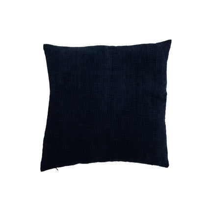 J-Line Cushion Rib Square Velours - Velvet - blue