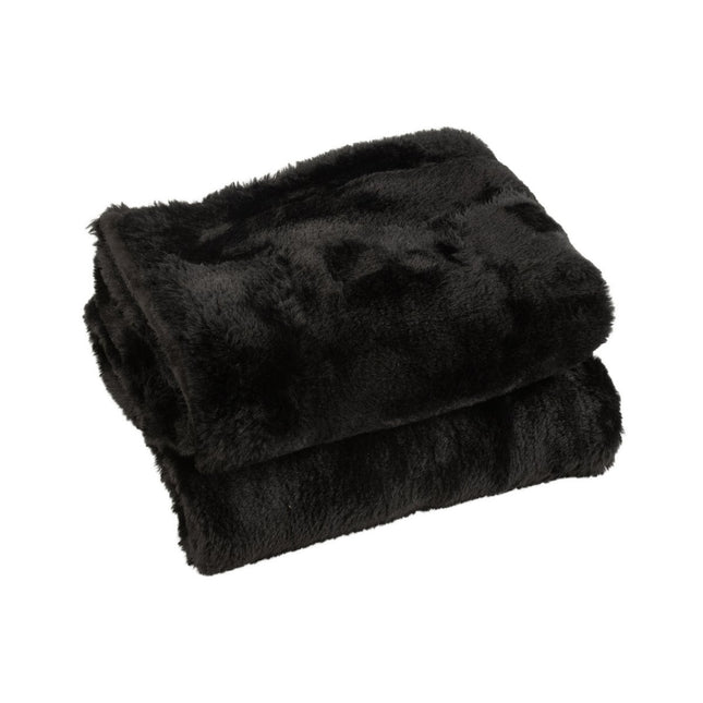 J-Line Plaid Cutie - Fleece Blanket - Polyester - 180x130 cm - Black