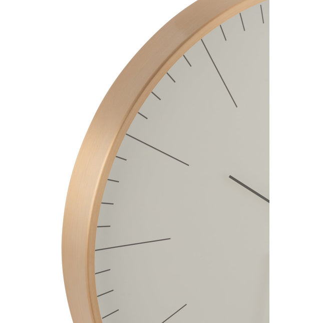 J-Line Gerbert klok - metaal - goud - Ø 40 cm