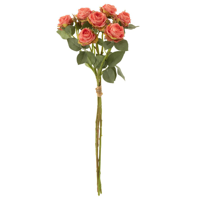 J-Line boeket roos 12 koppen - kunststof - roze