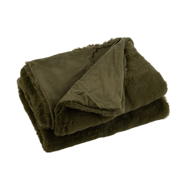 J-Line Plaid Cutie - Fleece Blanket – Polyester – 180x130 cm – Green