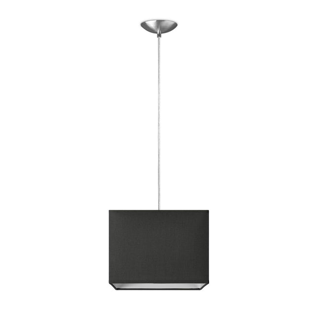 Home Sweet Home hanging lamp Block with lampshade, E27, anthracite, 25cm