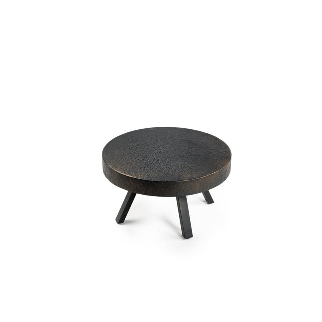 Coffee table round 58 cm, Lava, B341 vintage black