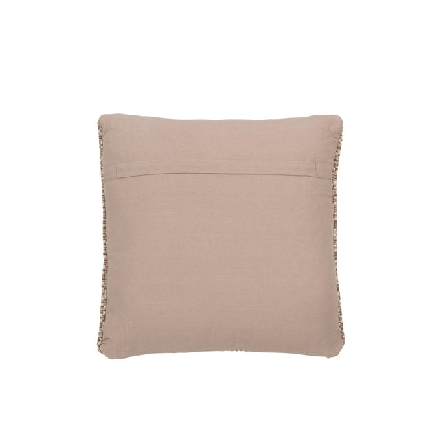 J-Line Cushion Squares Outdoor - polyester - brown/white