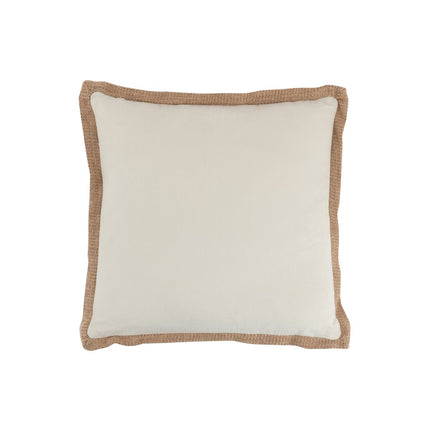 J-Line Cushion Board Woven Square - polyester - beige