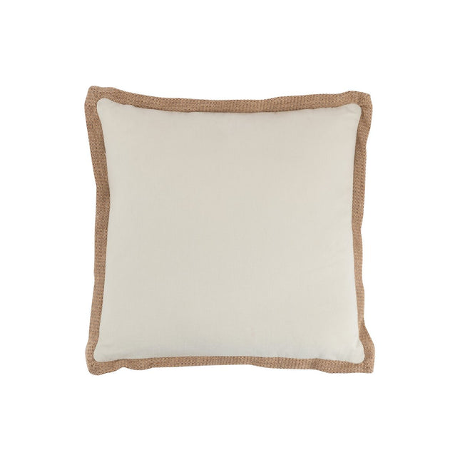 J-Line Cushion Board Woven Square - polyester - beige