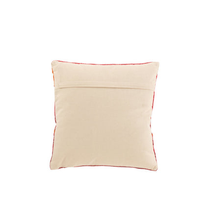 J-Line Cushion Ethnic Braided Square - cotton - pink/purple