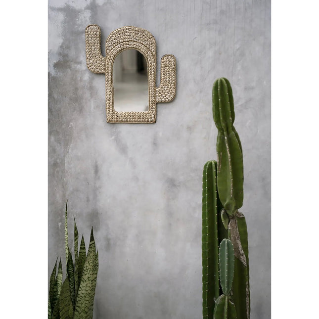 The Cactus Shell Mirror - White