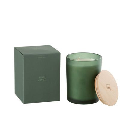 J-Line Scented Candle Essential Accords Frosted Wood-52H