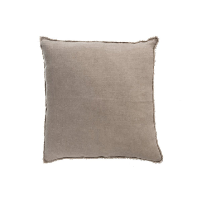 J-Line Cushion stonewashed - linen - light brown