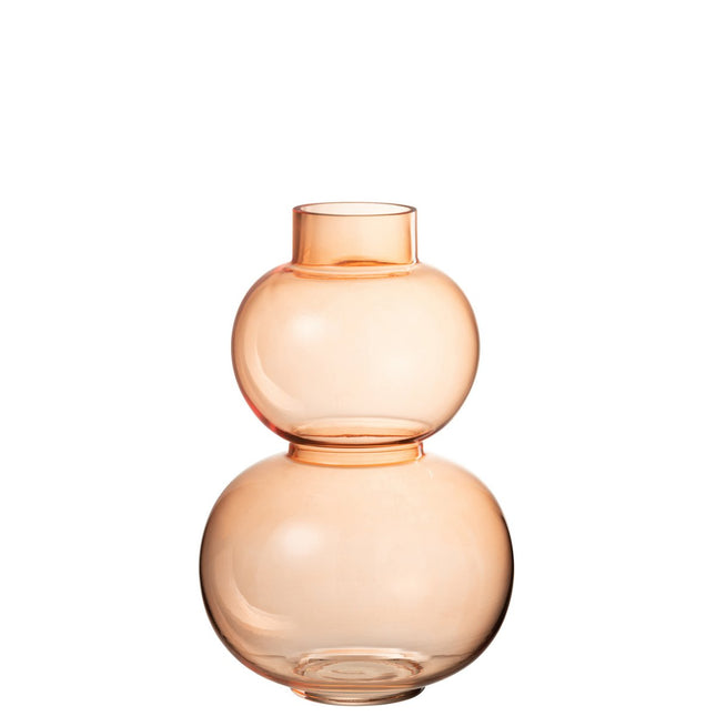 J-Line vase Sphere - glass - orange - small
