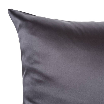Advantage Set: 2x 100% Silk pillowcase Anthracite hotel closure - 19MM