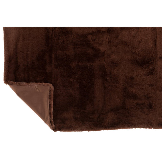 J-Line Plaid Cutie - Fleece Blanket – Polyester – 180x130 cm – Brown
