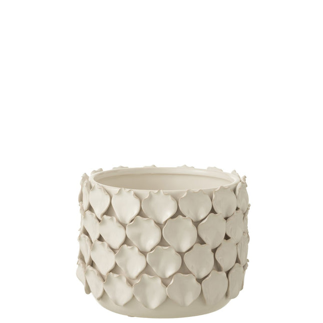 J-Line flower pot Celine - ceramic - white - Ø 18.50 cm