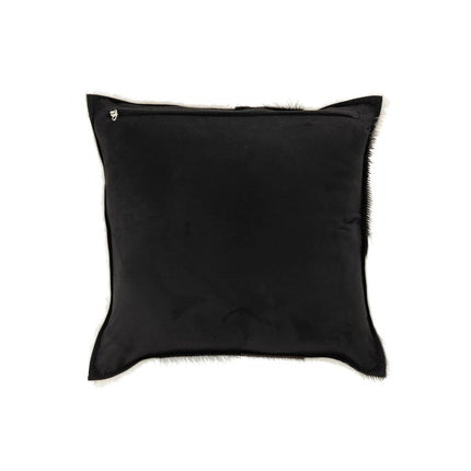J-Line Cushion Cow Square - leather - black/white