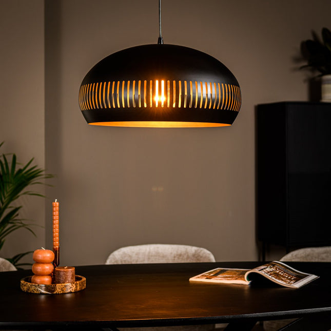Hanging lamp, 1-light, H340 black