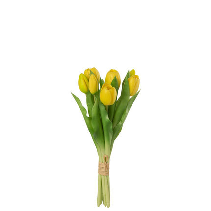 J-Line Bouquet of Tulips 7 Pieces Pu Yellow Small