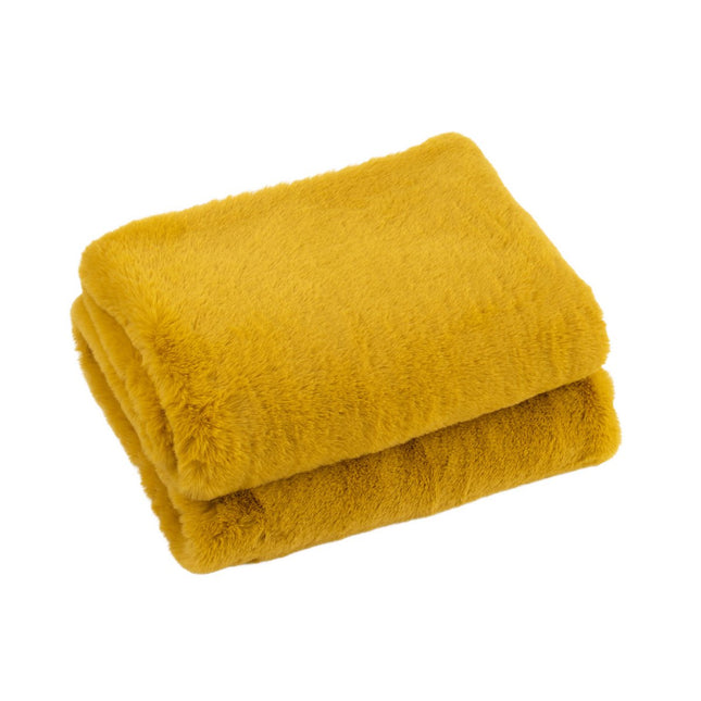 J-Line Plaid Cutie - Fleece Blanket – Polyester – 180x130 cm – Ocher