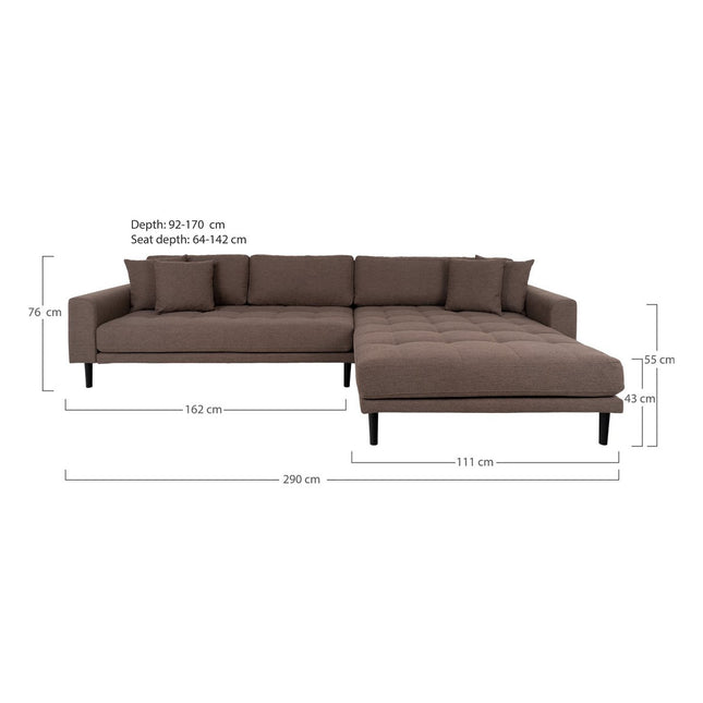 Lido Lounge Sofa - Bruin