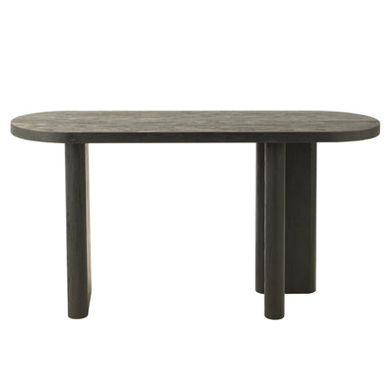 J-Line table Teak - wood - black