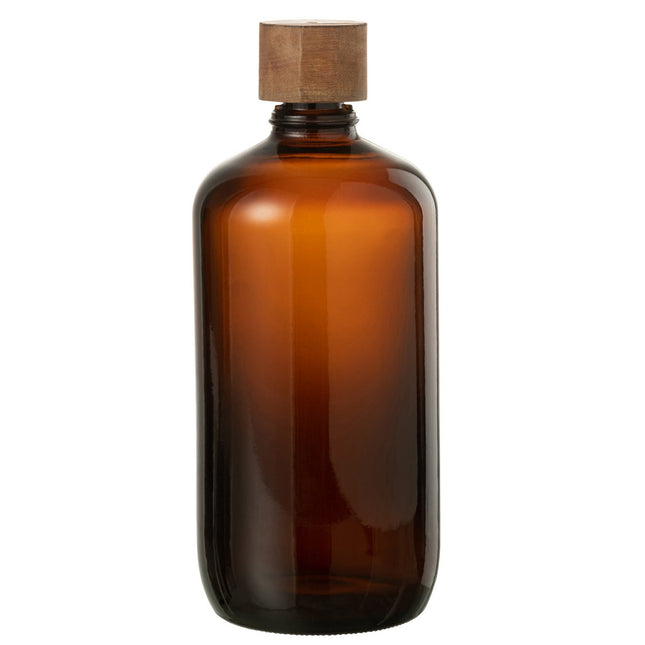 J-Line Bottle Vintage - glass - brown